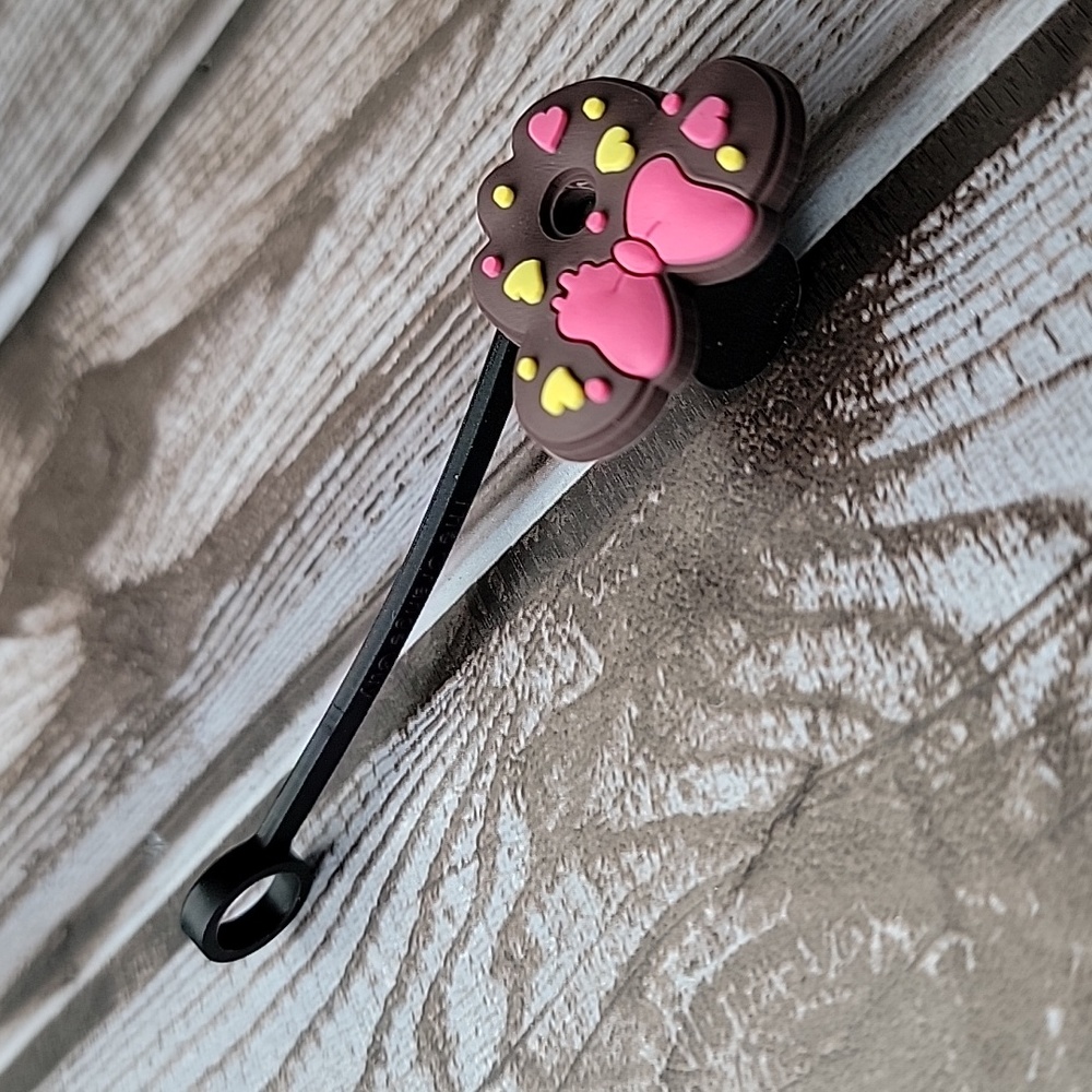 Minnie Mouse Donut Straw Topper - Picture 2 of 5